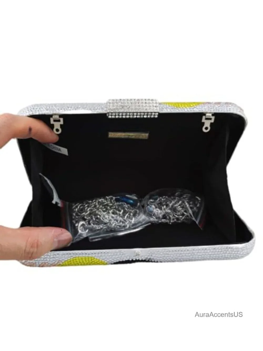 Toucan Crystal Clutch Evening Bag Rhinestone Minaudiere Purse